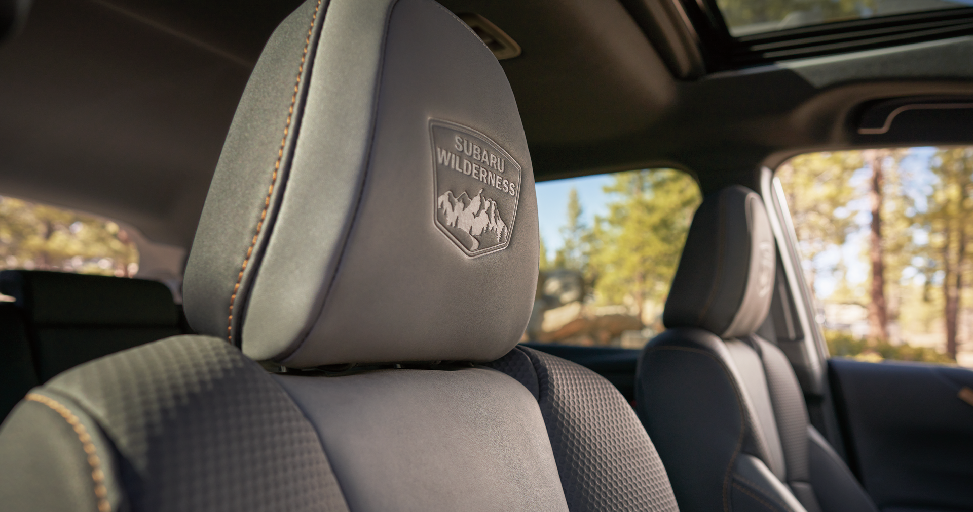 A close-up of the StarTex® water-repellent upholstery on the 2023 Outback Wilderness. | Subaru Superstore of Chandler in Chandler AZ